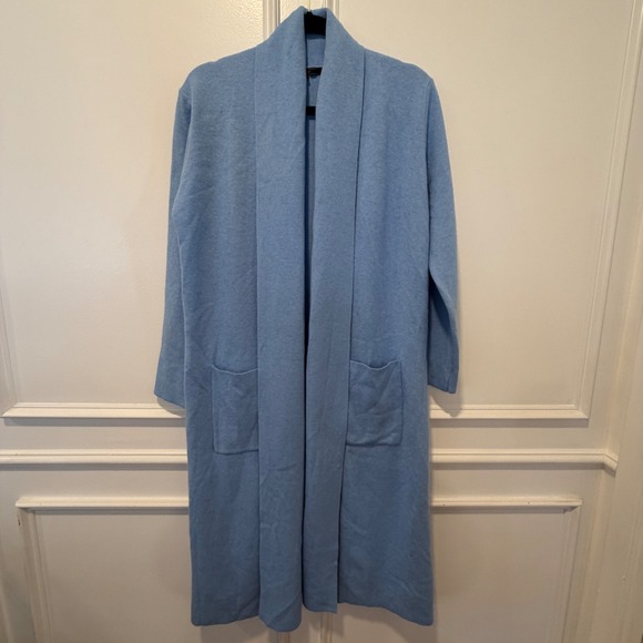 Maxsport Sweaters - MaxSport Women's Medium Light Blue Long Open Front Cardigan Duster Cozy Knit